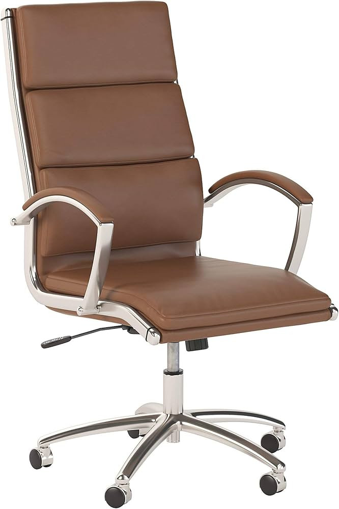 Bush Business Furniture Modelo High Back Leather Executive Office Chair in Saddle Tan | Amazon (US)