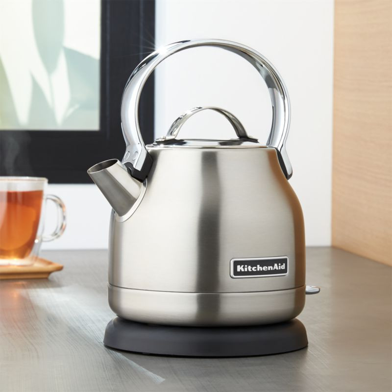 KitchenAid Silver Electric Kettle + Reviews | Crate & Barrel | Crate & Barrel