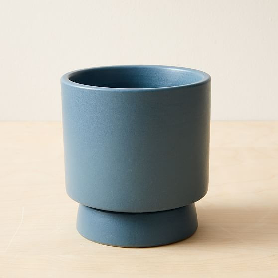 Bishop Tabletop Planters, Small, Midnight Blue | West Elm (US)