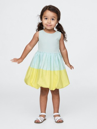 Baby & Toddler Mixed Media Bubble Dress | Gap (US)
