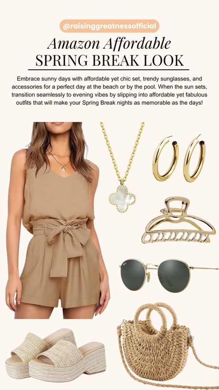 Embrace sunny days with an affordable yet chic set ☀️, trendy sunglasses 🕶️, and accessories for a perfect day at the beach or by the pool. When the sun sets, transition seamlessly to evening vibes by slipping into affordable yet fabulous outfits that will make your Spring Break nights as memorable as the days! 🌅✨ #SpringBreakStyle #AffordableFashion #BeachReady

#LTKstyletip #LTKSpringSale #LTKSeasonal
