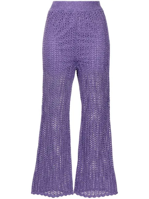 Flicker crochet flared trousers | Farfetch (AU)