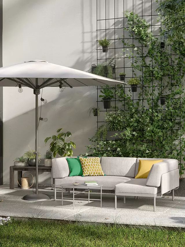 John Lewis & Partners Modular 4-Seater Corner Garden Sofa, Putty | John Lewis (UK)