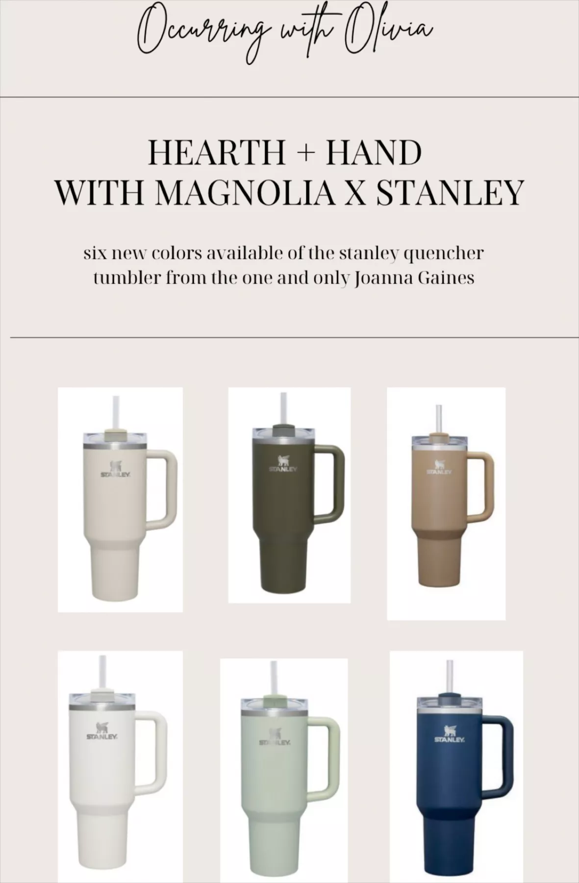 NEW COLORS! Stanley X Hearth & Hand By Magnolia!