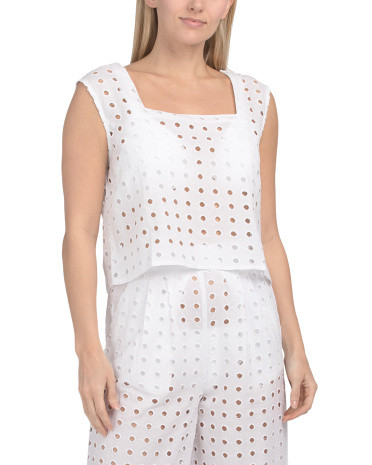 Cotton Eyelet Cover-up Tank | Cover-ups | Marshalls | Marshalls