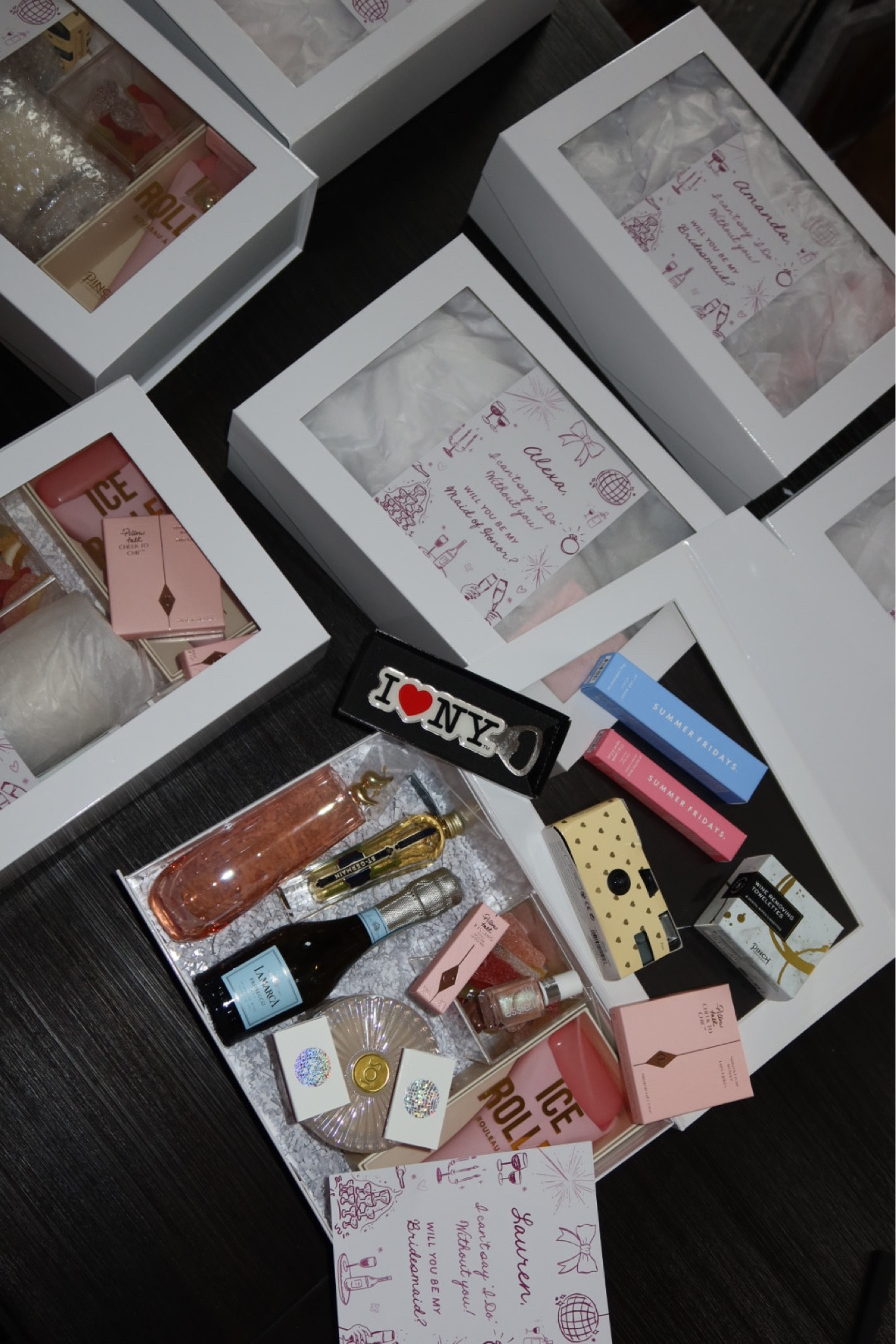 What’s in my bridesmaid proposal boxes (full blog post on www.kayleighskloset.com). Sharing everything I included to spoil my girls!

Bridesmaid, bridesmaid proposal box, bridesmaid gift ideas, bride to be, bridal gifts, gifts for your bridesmaids, how to ask your bridesmaids 

#LTKWedding #LTKParties #LTKBeauty