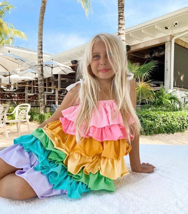 Ruffle Pastel Sun Dress | Lola + The Boys