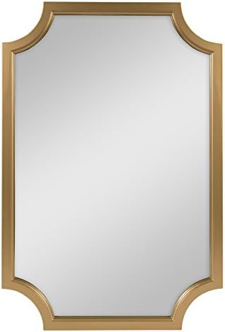 Amazon.com: Kate and Laurel Hogan Wood Framed Wall Accent Mirror with Scalloped Corners, 24x36 In... | Amazon (US)