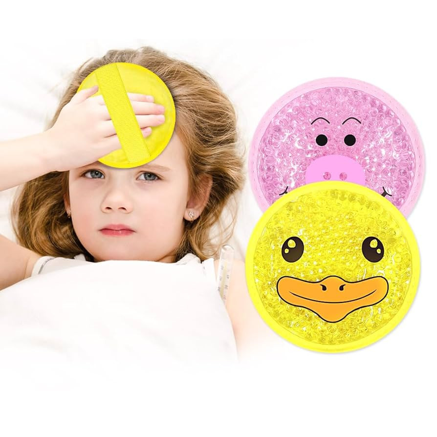 Kids Ice Packs for Injuries Reusable 2 Packs Cold or Warm Compress Gel Bead Cooling Packs with St... | Amazon (US)