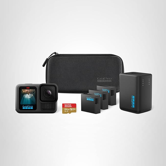 GoPro HERO13 Black Extended Power Bundle - Includes Dual Battery Charger, 3 Enduro Batteries, 64G... | Amazon (US)