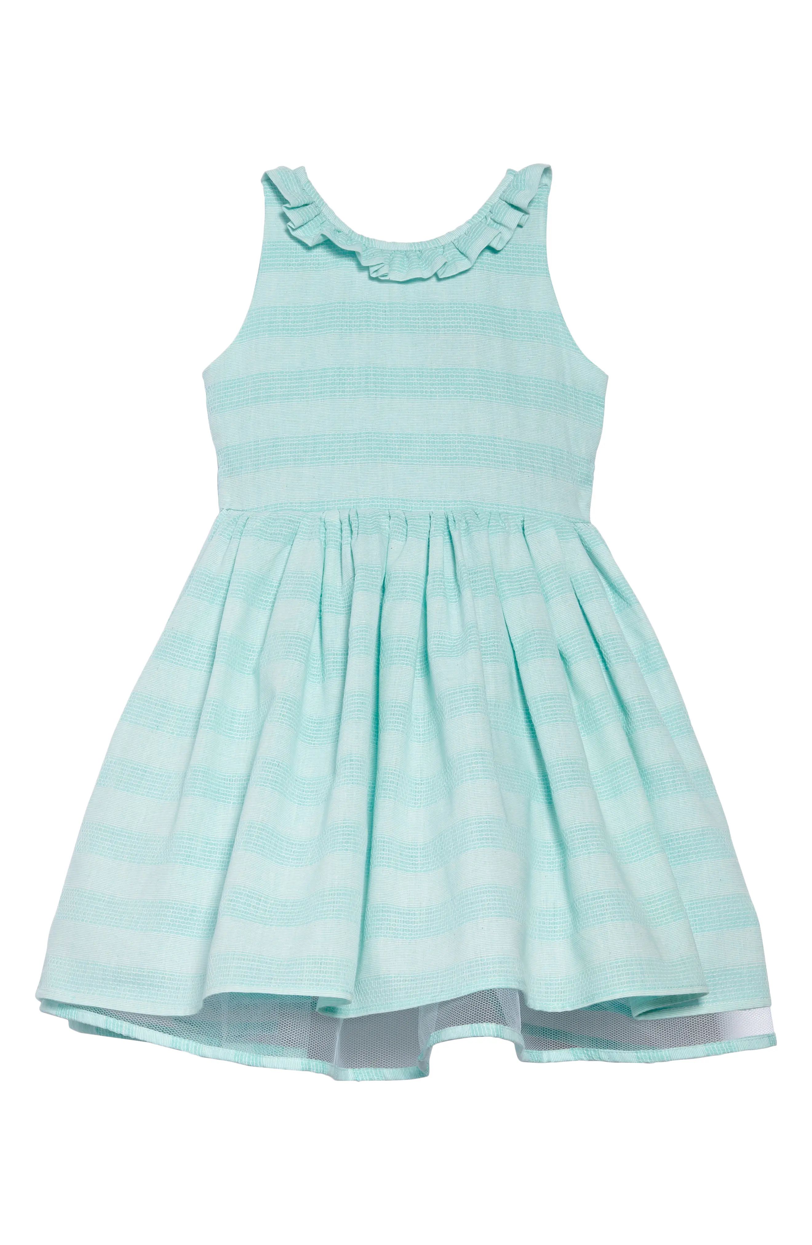 Ava & Yelly Shadow Stripe Party Dress (Toddler Girls & Little Girls) | Nordstrom