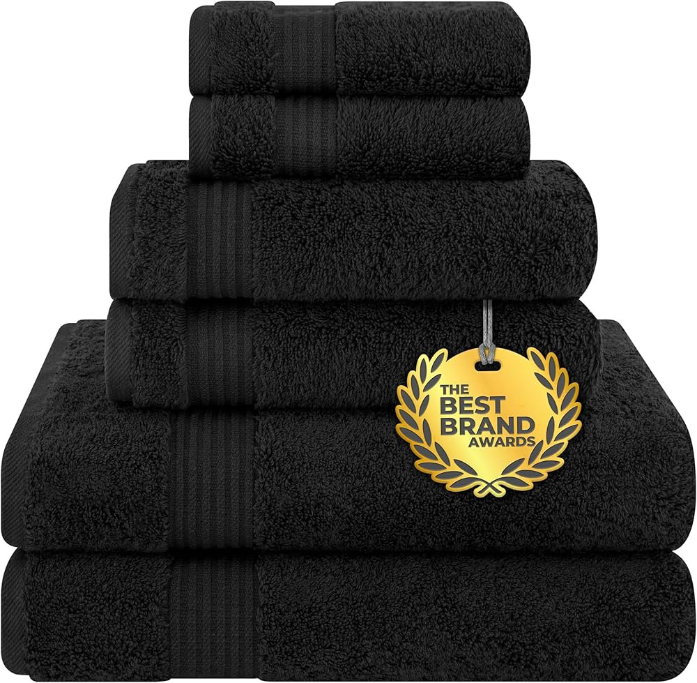Cotton Paradise 100% Cotton 6 Piece Hand Towels, Soft Absorbent Turkish Towels for Bathroom | Amazon (US)