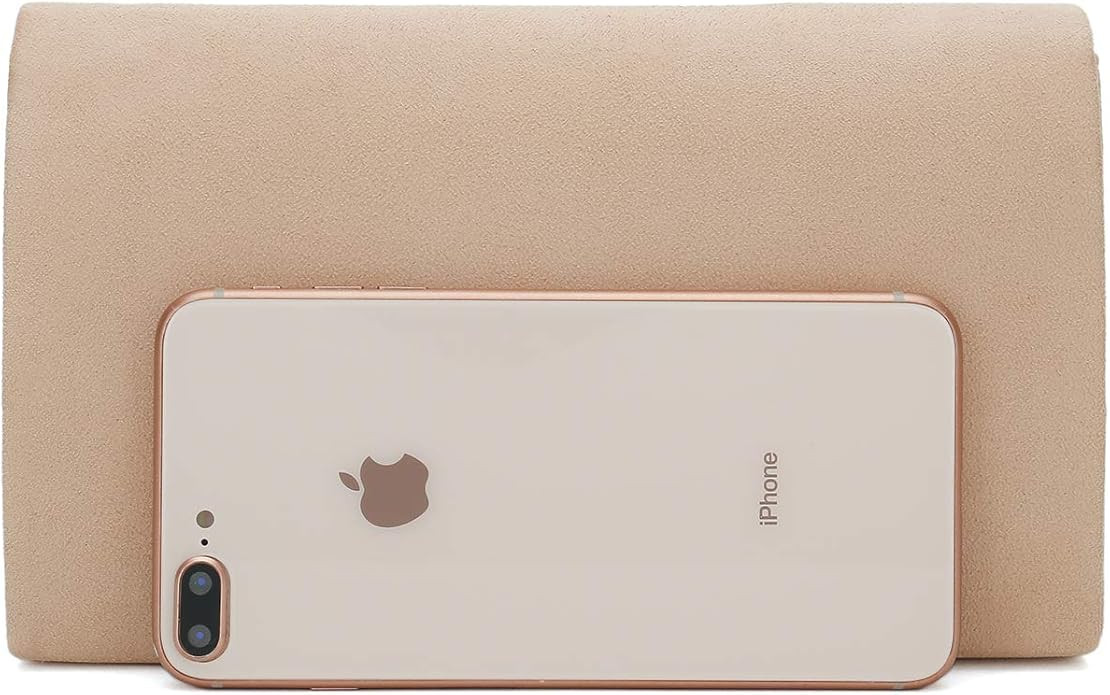 CHARMING TAILOR Faux Suede Clutch Bag Elegant Metal Binding Evening Purse for Wedding/Prom/Black-... | Amazon (US)