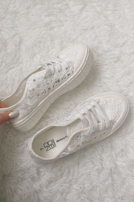 Love these lace sneakers from Walmart only $20! Size down half size. White sneakers. 

#LTKstyletip #LTKunder50 #LTKshoecrush