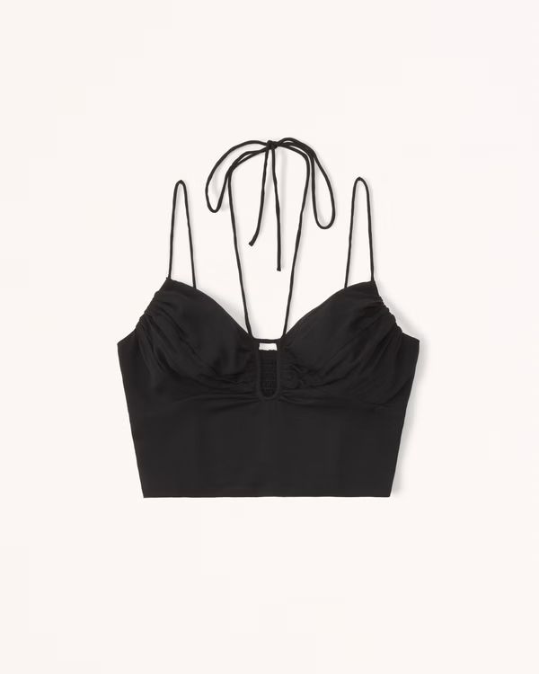 Women's Sheer Strappy Plunge Cami | Women's | Abercrombie.com | Abercrombie & Fitch (US)