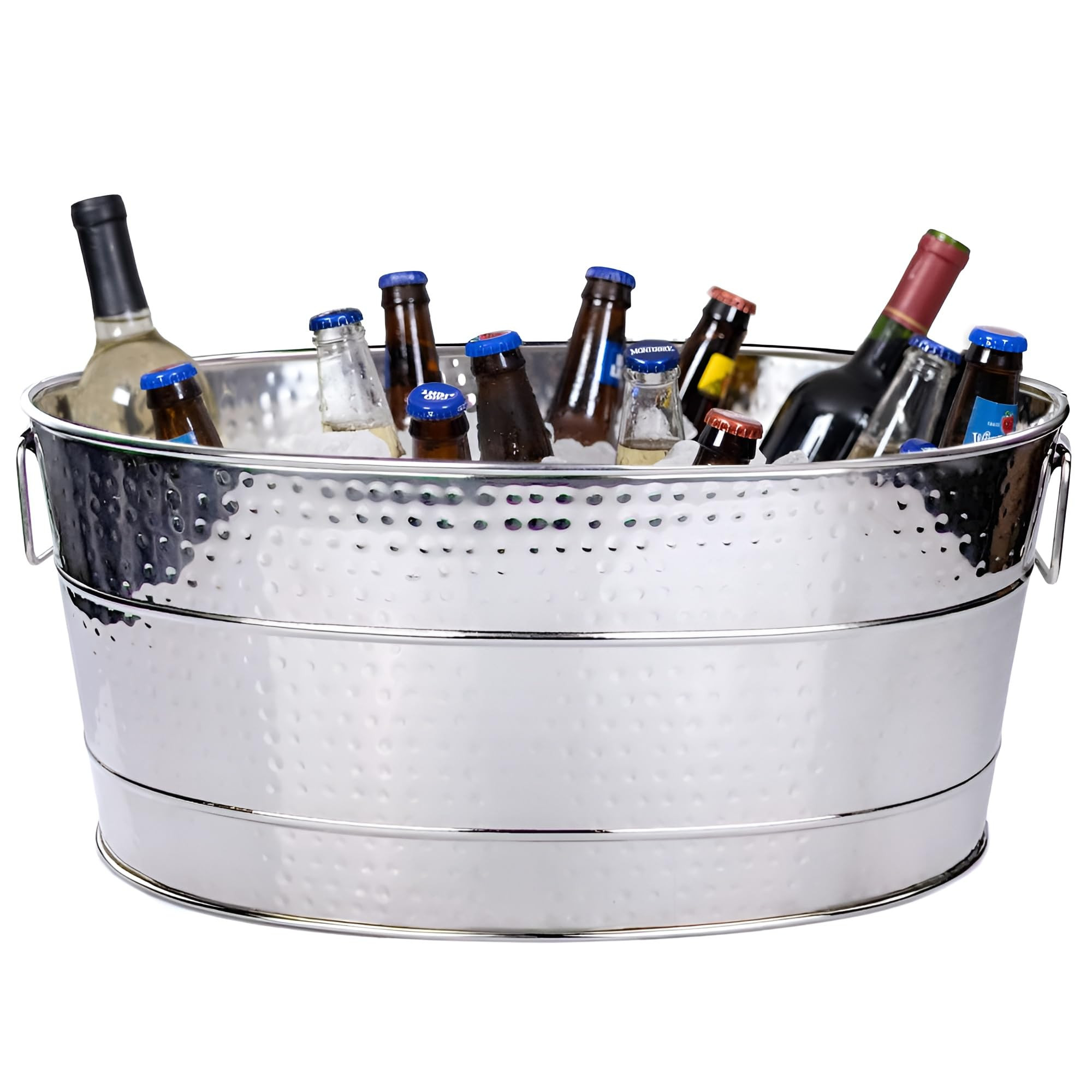 BREKX Aspen Heavy-Duty Oval Stainless Steel Drink Cooler for Parties - Metal Large Ice Bucket for... | Amazon (US)