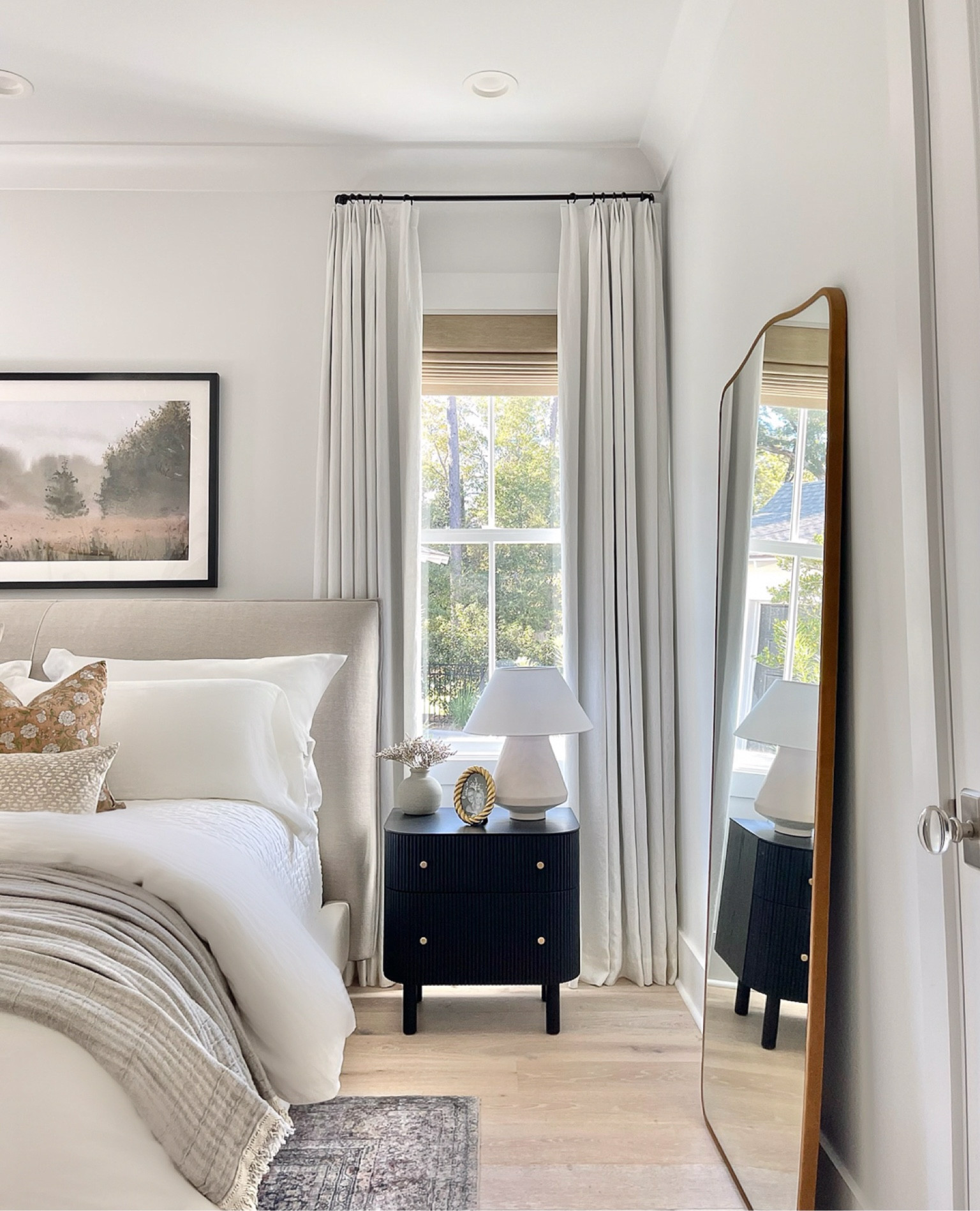 My white linen TwoPages curtains are on sale through 11/30, 15% off!

Bedroom decor, black nightstands, white bedding, throw blankets, quilts, throw pillows, floor mirror, bedroom rug, white lamp, gray lamp #LTKCyberWeek 

#LTKhome #LTKsalealert