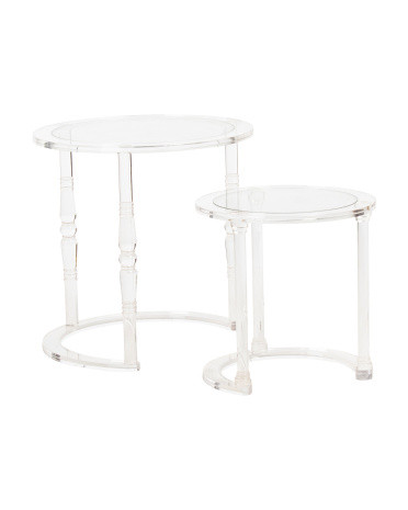 Set Of 2 Jacobs Acrylic Nesting Tables | TJ Maxx