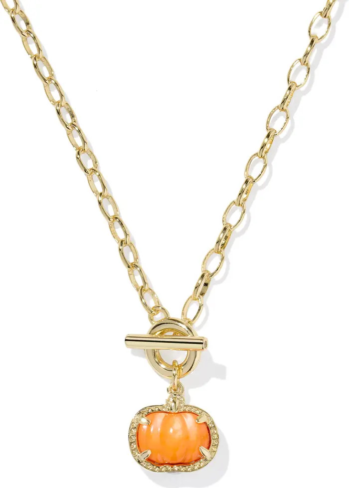 Kendra Scott Pumpking Pendant Toggle Necklace | Nordstrom | Nordstrom