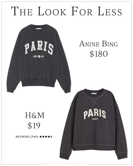 Save vs splurge designer sweatshirt! $180 vs $19 :: I wear a small in Anine bing sweatshirt 

#LTKunder50 #LTKstyletip #LTKFind
