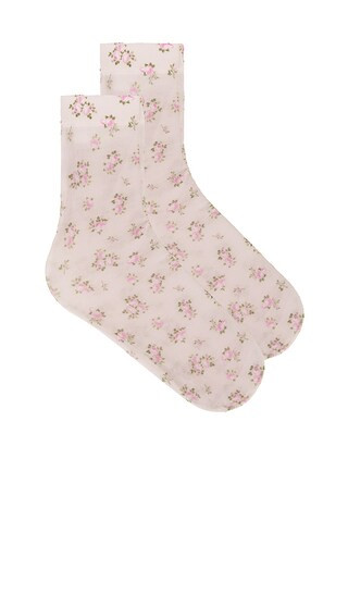 Floral Mid-calf Socks in Pink | Revolve Clothing (Global)