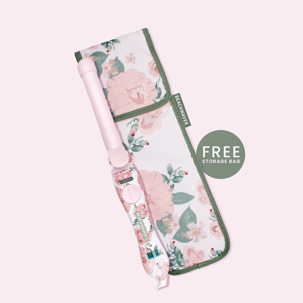 Floral Beachwaver S1 Rotating Curling Iron with FREE matching storage pouch | Beachwaver Co