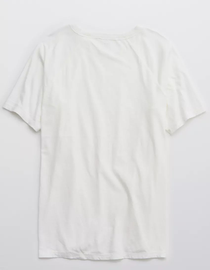 Aerie Distressed Raglan Boyfriend T-Shirt | American Eagle Outfitters (US & CA)