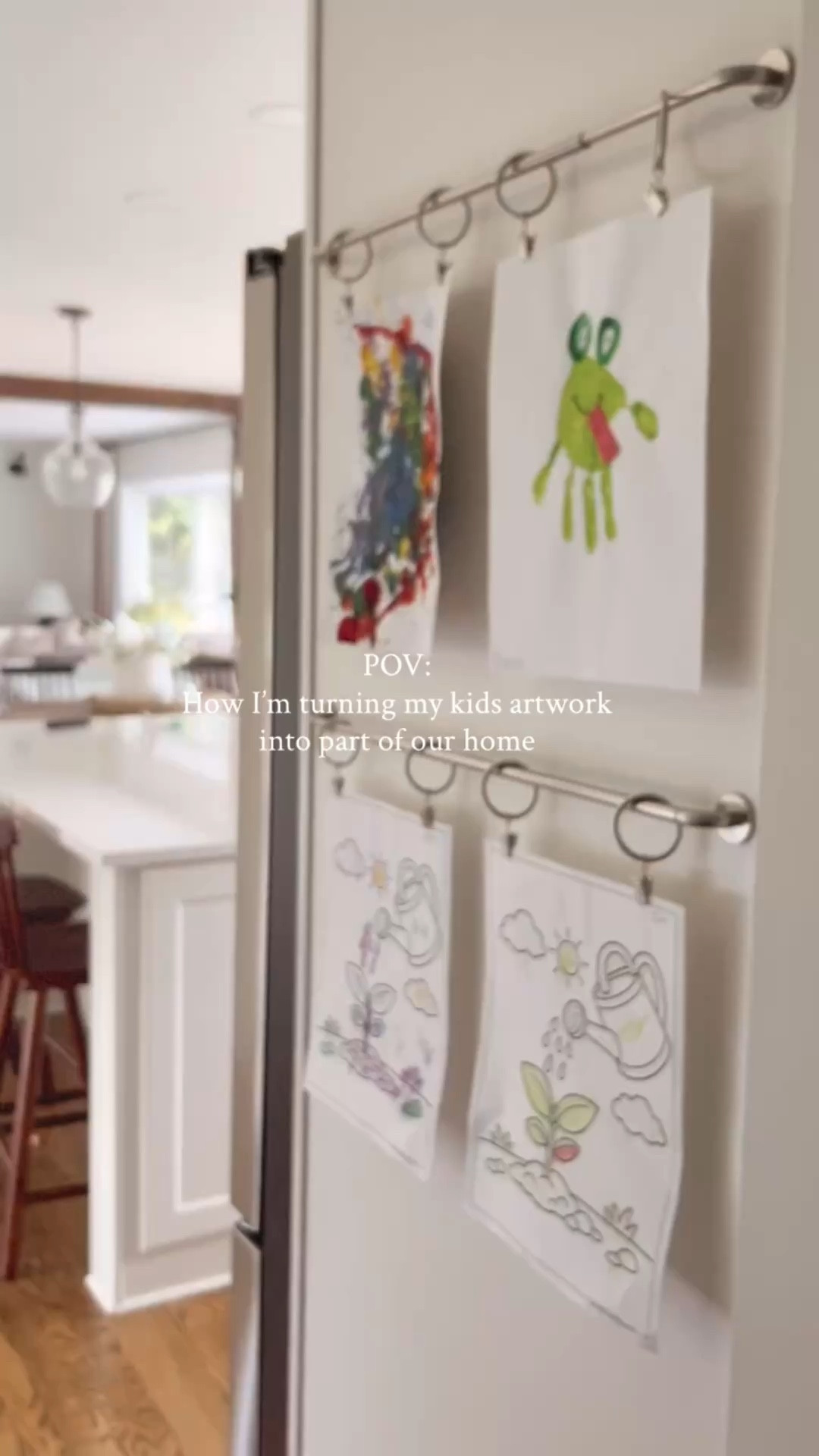 A little mom hack that made a big difference!

I hung this art rod in our kitchen in under 10 minutes and now all their drawings actually have a place 🥹

No more piles, no more fridge overload… just an easy way to keep the ones we love.

Comment LINK and I’ll send you everything I used 🤍

Follow along @wildwoodhomeliving for cozy home ideas, simple decorating, and realistic spaces made for family life.

#cozyhome #homemaking #momlife
warm home, neutral decor, organic home, family home, slow home, home decor inspo, simple living, homebody