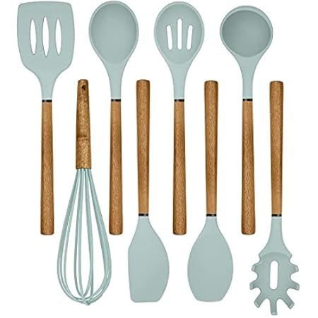 Kitchen Utensils Set, Silicone Cooking Utensils Set, 20 Silicone Kitchen Utensil Set, Wooden Utensil | Amazon (US)