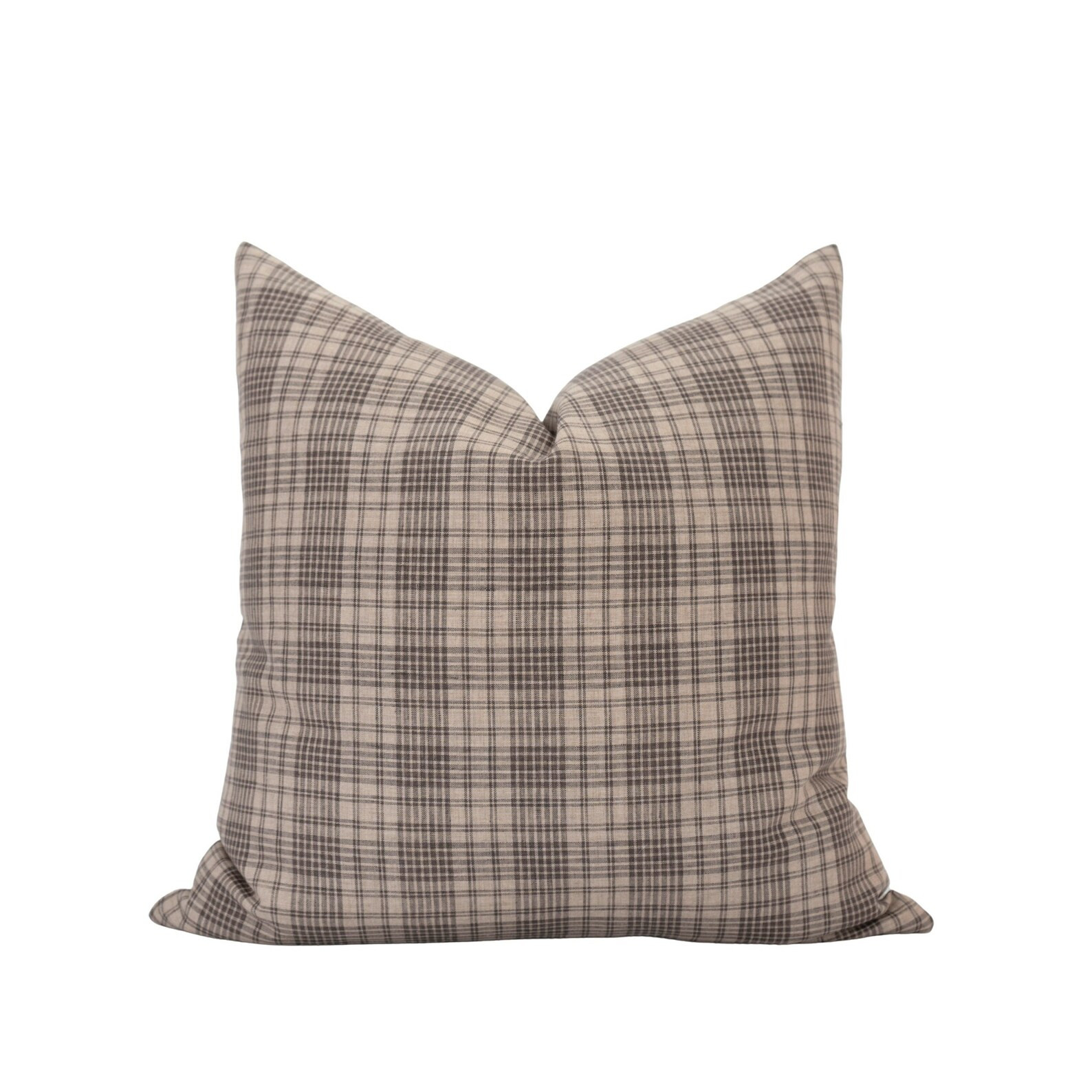 MADDOX Brown Plaid Pillow Cover Brown Checkered Pillow - Etsy | Etsy (US)