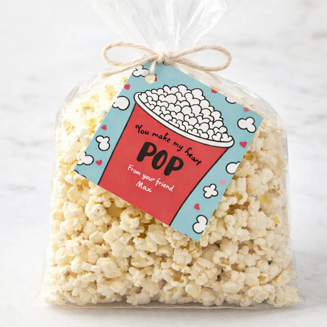 Valentine You Make my Heart Pop Popcorn Tags | Zazzle | Zazzle