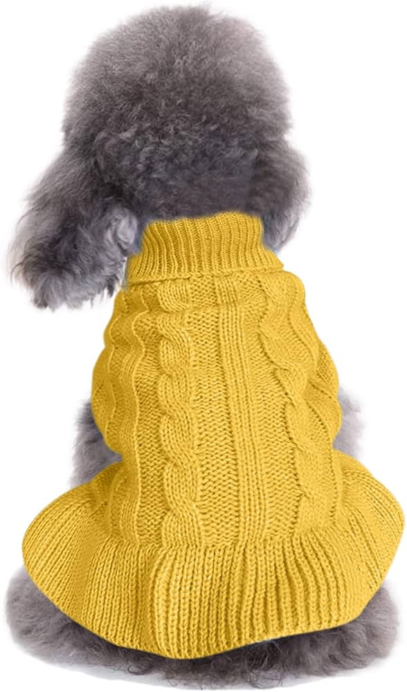 CHBORCHICEN Small Dog Sweaters Knitted Pet Cat Warm Dog Sweatshirt Winter Clothes Kitten Puppy Sw... | Amazon (US)