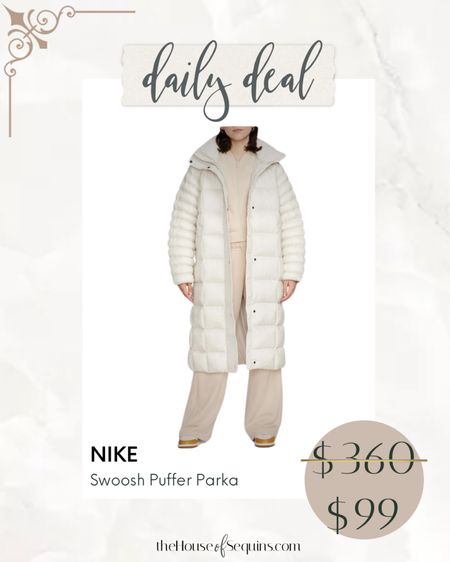 Amazing deal on this Nike puffer coat! $260 OFF!