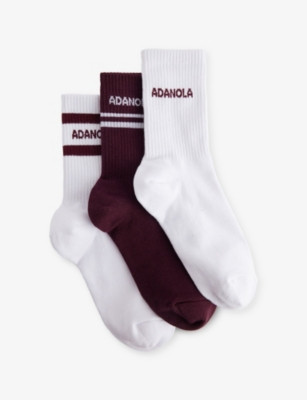 Branded 3-Pack Cotton-Blend Sport Socks | Selfridges
