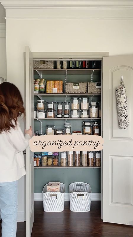 Organized pantry reveal! See even more details of our DIY pantry makeover on the blog 🥨🍫😋

https://caitlinmariedesign.com/2023/04/11/diy-pantry-makeover-before-and-after/

#LTKunder100 #LTKFind #LTKhome