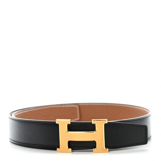 HERMES

Box Togo 32mm H Belt 75 Black Gold | Fashionphile