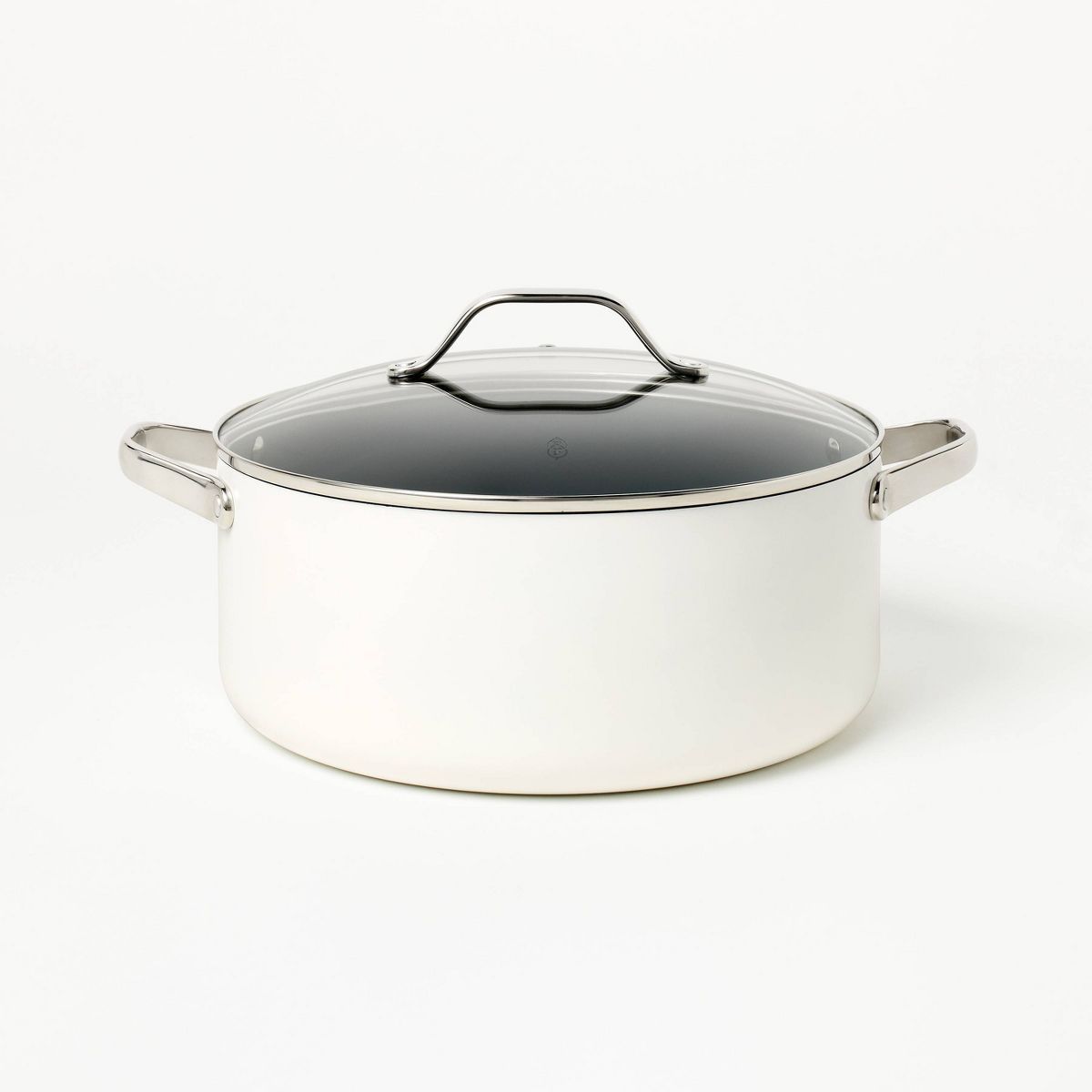 8qt Nonstick Ceramic Coated Aluminum Wide Stock Pot - Figmint™ | Target