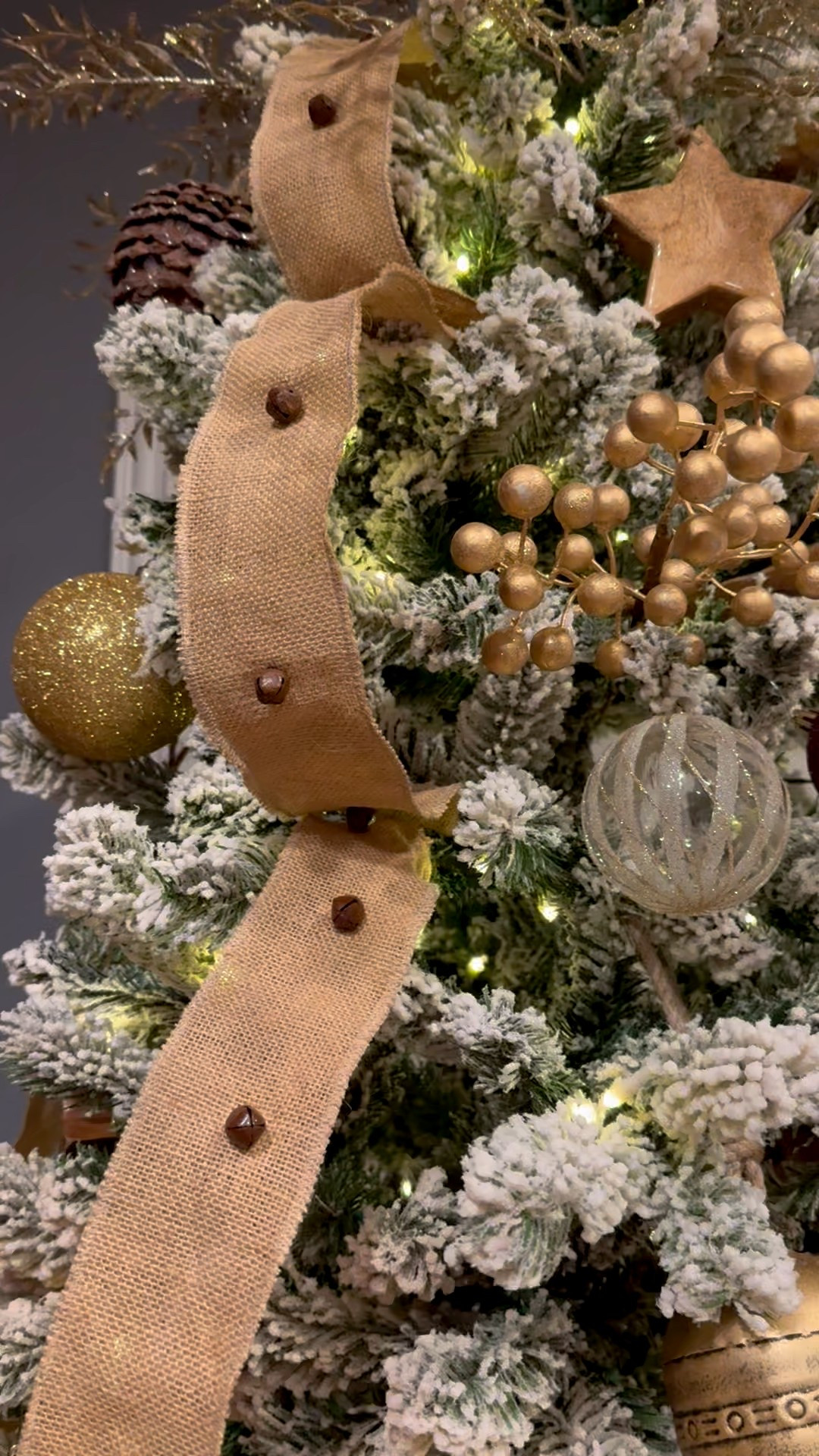 Gold, brown, burlap, and natural Christmas tree decorations 

#LTKSaleAlert #LTKHoliday #LTKHome