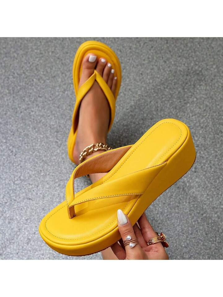 Women's Thick Sole Retro Thong Sandals | SHEIN