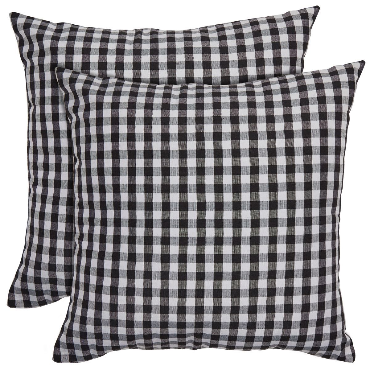 Farmlyn Creek 2 Pack Decorative Throw Pillow Covers 20x20 in, Black & White Buffalo Plaid | Target