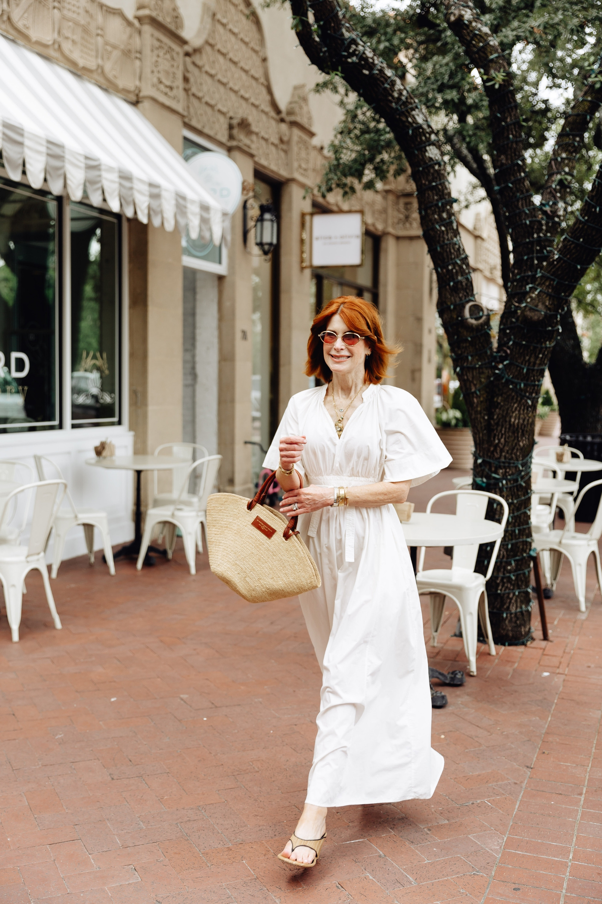 This is the kind of summer dress I love because it feels special without trying too hard. Add wedge sandals, a classic tote, and statement sunnies for an easy wedding guest dress summer look or vacation dinner outfit. #LTKootd

#LTKOver40 #SummerDresses #SummerOutfits 

 #LTKootd #LTKSeasonal #LTKOver40