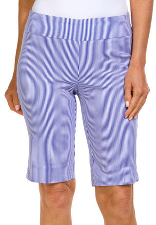 Zac & Rachel Womens 12 In. Stripe Print Bermuda Shorts | Bealls