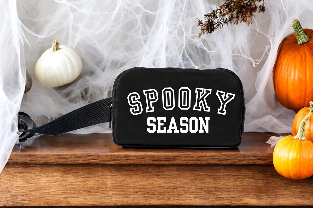 Spooky Season Varsity Belt Bag | Halloween Nylon Fanny Pack - Etsy | Etsy (US)