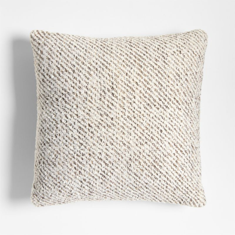 Melange Woven 20x20 Sierra Tan Indoor/Outdoor Throw Pillow + Reviews | Crate & Barrel | Crate & Barrel
