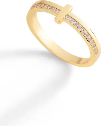 Let God Be In Control Golden Cross Ring | Nordstrom
