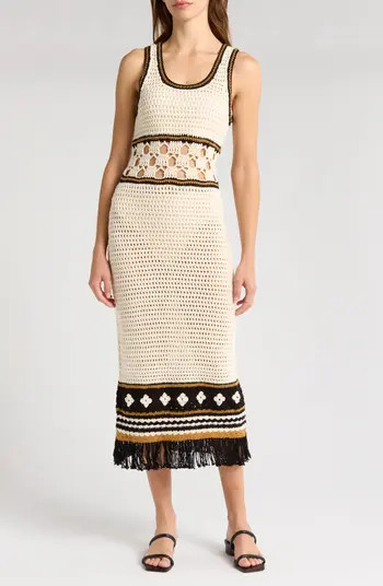 MOTHER The Frayed Edges Cotton Crochet Maxi Dress | Nordstromrack | Nordstrom Rack