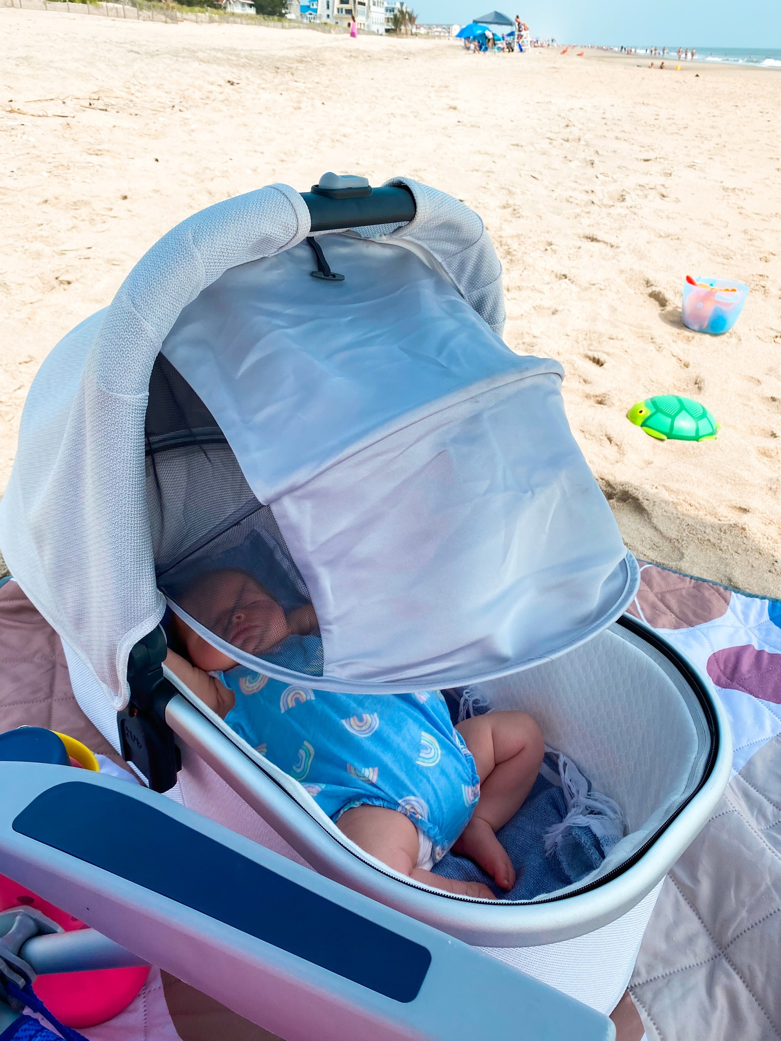 Best beach baby bassinet!!! Ours came with the full convertible stroller but you can also buy it separately! Folds down so it’s great to road-trip with! Also safe for sleep which is a major plus. Can even used just this instead of a full travel crib pack n play! Love the extendable UV shade. 

#babytravel #beachbaby #newborn #babygear #bassinet #familytravel #beach 

#LTKtravel #LTKbump #LTKbaby
