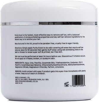 Rose & Caramel Purity Excel 60 Second Miracle Express Self Tan Remover & Exfoliating Tan Eraser B... | Amazon (US)