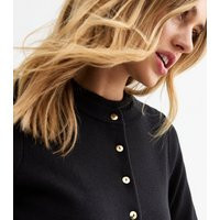 Women's Black Compact Knit Button Up Cardigan New Look | New Look (UK)
