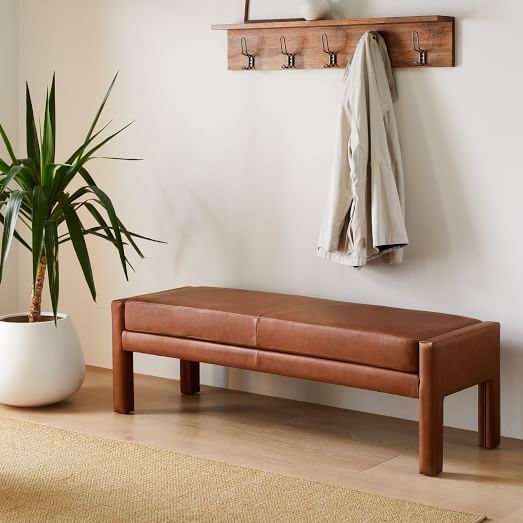 Scarlett Leather Bench | West Elm (US)